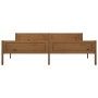 Solid pine wood bed frame honey brown 200x200 cm by vidaXL, Beds and slatted bases - Ref: Foro24-322116, Price: 130,09 €, Dis...