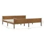 Solid pine wood bed frame honey brown 200x200 cm by vidaXL, Beds and slatted bases - Ref: Foro24-322116, Price: 136,05 €, Dis...