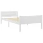 Estructura de cama de madera maciza de pino blanca 100x200 cm de vidaXL, Camas y somieres - Ref: Foro24-322104, Precio: 135,9...