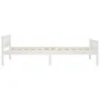 Estructura de cama de madera maciza de pino blanca 100x200 cm de vidaXL, Camas y somieres - Ref: Foro24-322104, Precio: 135,9...