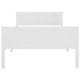Estructura de cama de madera maciza de pino blanca 100x200 cm de vidaXL, Camas y somieres - Ref: Foro24-322104, Precio: 135,9...