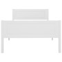 Solid white pine wood bed frame 100x200 cm by vidaXL, Beds and slatted bases - Ref: Foro24-322104, Price: 138,29 €, Discount: %