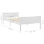 Solid white pine wood bed frame 100x200 cm by vidaXL, Beds and slatted bases - Ref: Foro24-322104, Price: 135,98 €, Discount: %
