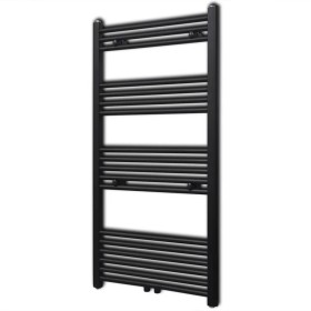 Schwarzer, gerader Badheizkörper 600 x 1160 mm von vidaXL, Heizkörper - Ref: Foro24-141908, Preis: 112,88 €, Rabatt: %