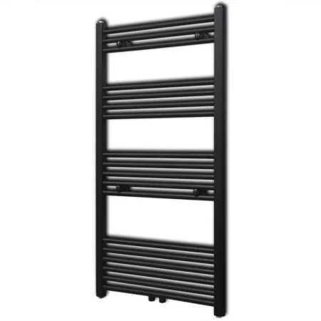 Schwarzer, gerader Badheizkörper 600 x 1160 mm von vidaXL, Heizkörper - Ref: Foro24-141908, Preis: 112,24 €, Rabatt: %