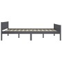 Solid gray pine wood bed frame 140x200 cm by vidaXL, Beds and slatted bases - Ref: Foro24-322127, Price: 180,19 €, Discount: %