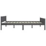 Solid gray pine wood bed frame 140x200 cm by vidaXL, Beds and slatted bases - Ref: Foro24-322127, Price: 152,08 €, Discount: %