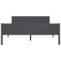Solid gray pine wood bed frame 140x200 cm by vidaXL, Beds and slatted bases - Ref: Foro24-322127, Price: 180,19 €, Discount: %