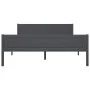 Solid gray pine wood bed frame 140x200 cm by vidaXL, Beds and slatted bases - Ref: Foro24-322127, Price: 152,08 €, Discount: %