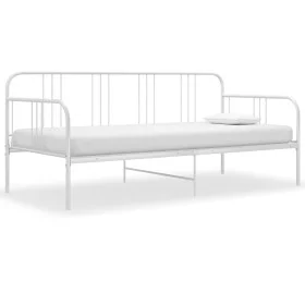 White metal sofa bed frame 90x200 cm by vidaXL, Beds and slatted bases - Ref: Foro24-324750, Price: 123,81 €, Discount: %