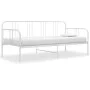 Estructura de sofá cama de metal blanco 90x200 cm de vidaXL, Camas y somieres - Ref: Foro24-324750, Precio: 123,27 €, Descuen...
