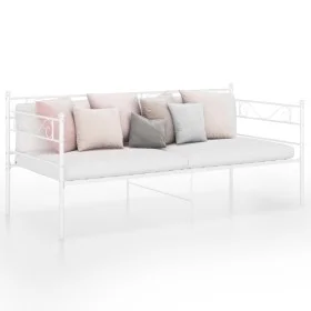White metal sofa bed frame 90x200 cm by vidaXL, Beds and slatted bases - Ref: Foro24-324768, Price: 110,11 €, Discount: %