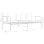 Estructura de sofá cama de metal blanco 90x200 cm de vidaXL, Camas y somieres - Ref: Foro24-324750, Precio: 123,27 €, Descuen...