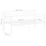 Estructura de sofá cama de metal blanco 90x200 cm de vidaXL, Camas y somieres - Ref: Foro24-324768, Precio: 106,26 €, Descuen...