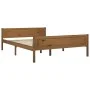 Estructura de cama madera maciza pino marrón miel 160x200 cm de vidaXL, Camas y somieres - Ref: Foro24-322114, Precio: 146,36...