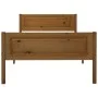 Honey brown pine solid wood bed frame 100x200 cm by vidaXL, Beds and slatted bases - Ref: Foro24-322111, Price: 129,39 €, Dis...