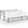 Black metal removable sofa bed frame 90x200 cm by vidaXL, Beds and slatted bases - Ref: Foro24-324770, Price: 154,89 €, Disco...