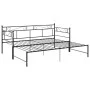 Abnehmbarer Schlafsofarahmen aus schwarzem Metall, 90 x 200 cm von vidaXL, Betten und Lattenroste - Ref: Foro24-324770, Preis...