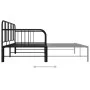 Estructura de sofá cama extraíble metal negro 90x200 cm de vidaXL, Camas y somieres - Ref: Foro24-324752, Precio: 139,13 €, D...