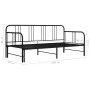Estructura de sofá cama extraíble metal negro 90x200 cm de vidaXL, Camas y somieres - Ref: Foro24-324752, Precio: 139,13 €, D...