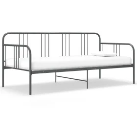 Gray metal sofa bed frame 90x200 cm by vidaXL, Beds and slatted bases - Ref: Foro24-324751, Price: 118,23 €, Discount: %