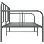 Estructura de sofá cama de metal gris 90x200 cm de vidaXL, Camas y somieres - Ref: Foro24-324751, Precio: 122,97 €, Descuento: %