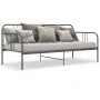 Estructura de sofá cama de metal gris 90x200 cm de vidaXL, Camas y somieres - Ref: Foro24-324751, Precio: 122,97 €, Descuento: %