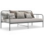 Estructura de sofá cama de metal gris 90x200 cm de vidaXL, Camas y somieres - Ref: Foro24-324751, Precio: 125,27 €, Descuento: %