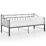 Black metal removable sofa bed frame 90x200 cm by vidaXL, Beds and slatted bases - Ref: Foro24-324776, Price: 153,13 €, Disco...