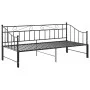 Black metal removable sofa bed frame 90x200 cm by vidaXL, Beds and slatted bases - Ref: Foro24-324776, Price: 153,13 €, Disco...