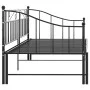 Black metal removable sofa bed frame 90x200 cm by vidaXL, Beds and slatted bases - Ref: Foro24-324776, Price: 153,13 €, Disco...