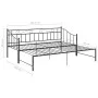 Black metal removable sofa bed frame 90x200 cm by vidaXL, Beds and slatted bases - Ref: Foro24-324776, Price: 153,13 €, Disco...