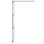 Mampara de ducha vidrio ESG semiesmerilado negro 80x195 cm