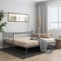 Estructura de sofá cama extraíble de metal gris 90x200 cm de vidaXL, Camas y somieres - Ref: Foro24-324760, Precio: 155,81 €,...