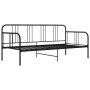 Estructura de sofá cama de metal negro 90x200 cm
