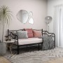 Black metal removable sofa bed frame 90x200 cm by vidaXL, Beds and slatted bases - Ref: Foro24-324764, Price: 201,32 €, Disco...