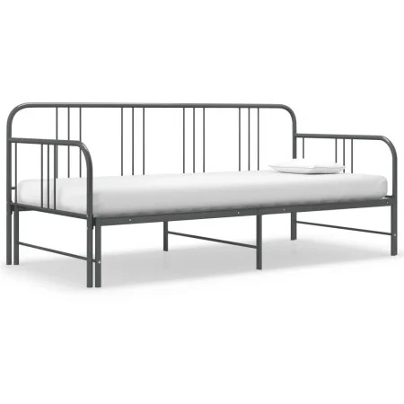 Gray metal removable sofa bed frame 90x200 cm by vidaXL, Beds and slatted bases - Ref: Foro24-324754, Price: 143,68 €, Discou...
