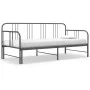 Gray metal removable sofa bed frame 90x200 cm by vidaXL, Beds and slatted bases - Ref: Foro24-324754, Price: 143,68 €, Discou...