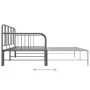 Gray metal removable sofa bed frame 90x200 cm by vidaXL, Beds and slatted bases - Ref: Foro24-324754, Price: 143,68 €, Discou...