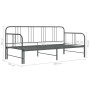Estructura de sofá cama extraíble de metal gris 90x200 cm de vidaXL, Camas y somieres - Ref: Foro24-324754, Precio: 139,61 €,...