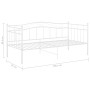 Estructura de sofá cama metal blanco 90x200 cm de vidaXL, Camas y somieres - Ref: Foro24-324780, Precio: 128,33 €, Descuento: %