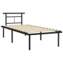 Estructura de cama de metal negro 90x200 cm