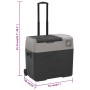 Black and gray polypropylene refrigerator with wheels and handle 50 L by vidaXL, Refrigerators - Ref: Foro24-51783, Price: 30...