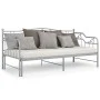 Gray metal removable sofa bed frame 90x200 cm by vidaXL, Beds and slatted bases - Ref: Foro24-324766, Price: 173,16 €, Discou...