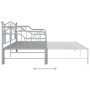 Gray metal removable sofa bed frame 90x200 cm by vidaXL, Beds and slatted bases - Ref: Foro24-324766, Price: 151,20 €, Discou...