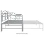 Gray metal removable sofa bed frame 90x200 cm by vidaXL, Beds and slatted bases - Ref: Foro24-324766, Price: 173,16 €, Discou...