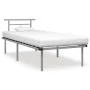 Estructura de cama de metal gris 90x200 cm de vidaXL, Camas y somieres - Ref: Foro24-324822, Precio: 104,56 €, Descuento: %