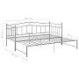 Gray metal removable sofa bed frame 90x200 cm by vidaXL, Beds and slatted bases - Ref: Foro24-324784, Price: 156,78 €, Discou...