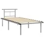 Estructura de cama de metal gris 90x200 cm de vidaXL, Camas y somieres - Ref: Foro24-324822, Precio: 104,56 €, Descuento: %
