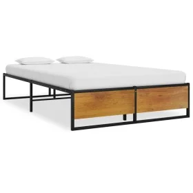 Schwarzer Metallbettrahmen 120x200 cm von vidaXL, Betten und Lattenroste - Ref: Foro24-324815, Preis: 83,78 €, Rabatt: %